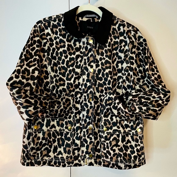 J. Crew Leopard Print Jacket - Black and Tan - Picture 12 of 16